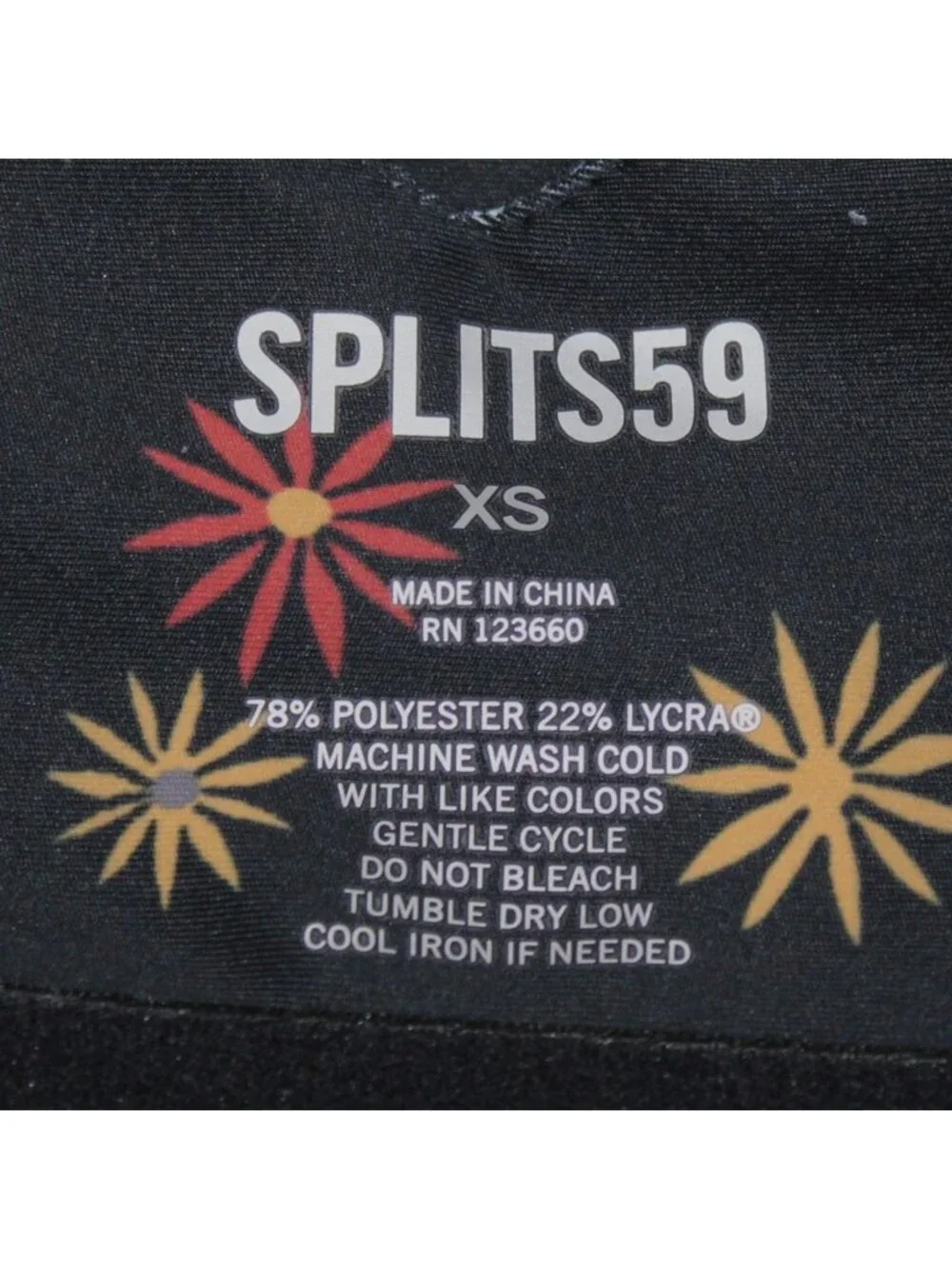 Splits59 Ava High Waist Bike Short Black Floral Size XS